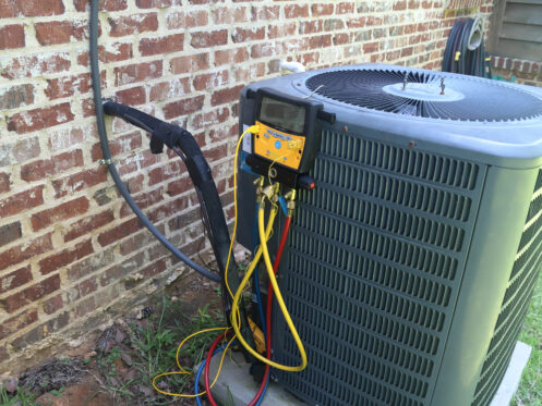 An AC getting maintenance in Cape Coral, FL